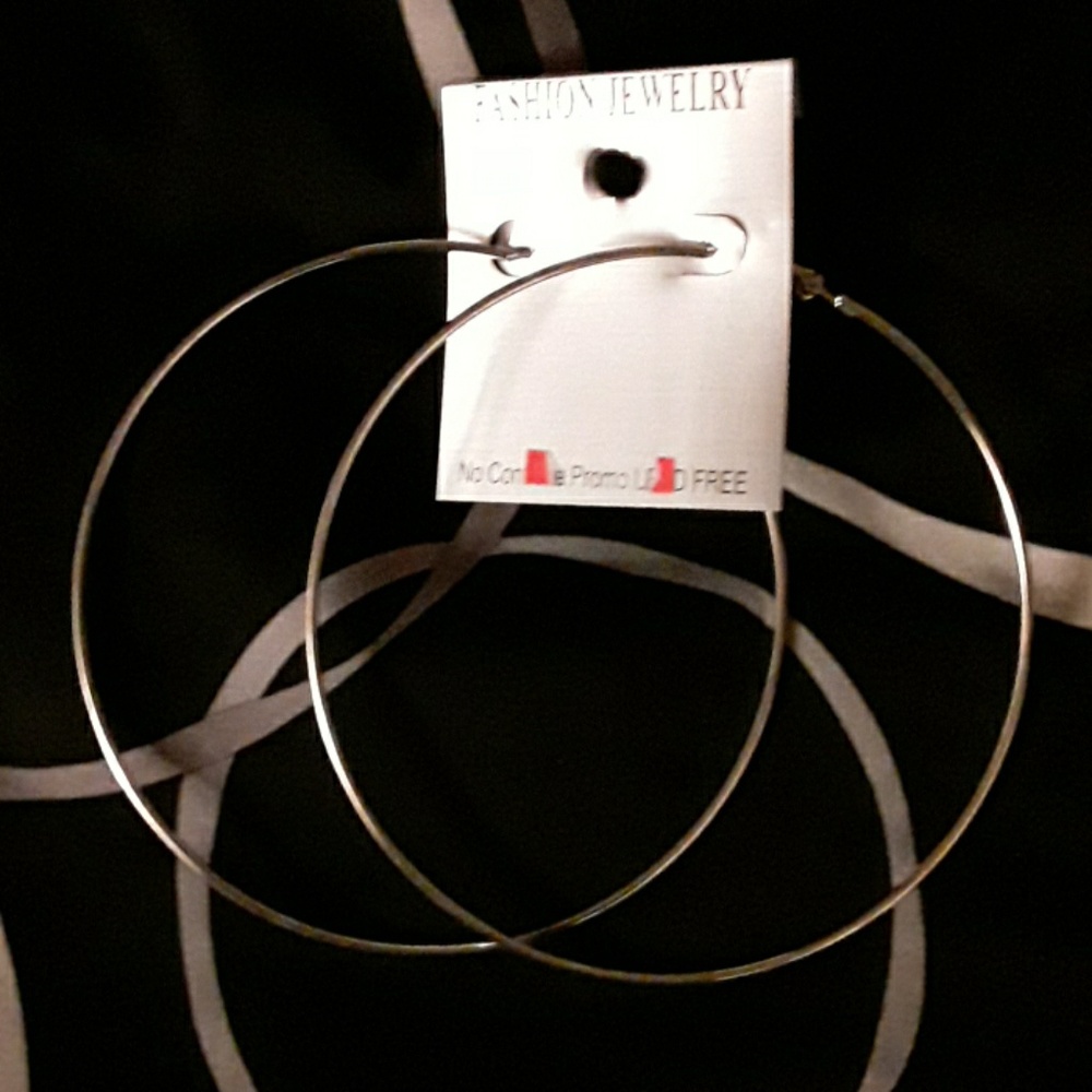 Silver hoop earrings